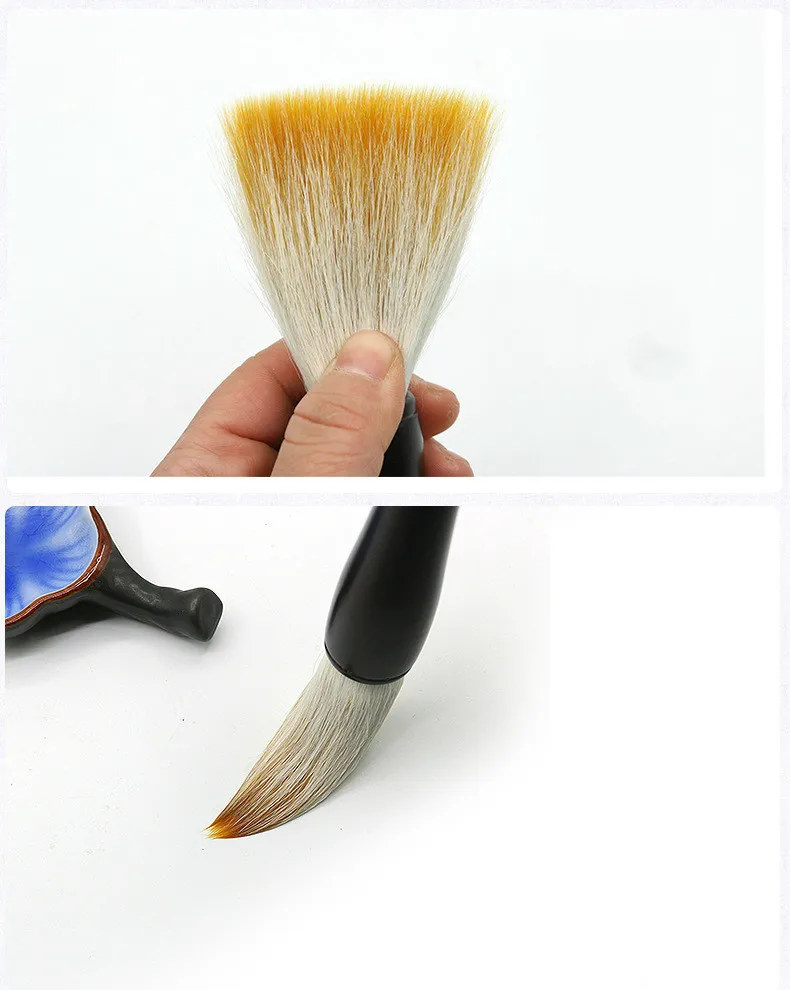 Chinese Calligraphy Brush Caligrafia Tradtional Hopper-shaped Painting Brush Pen Woolen Multiple Hair Brush Pen Tinta China