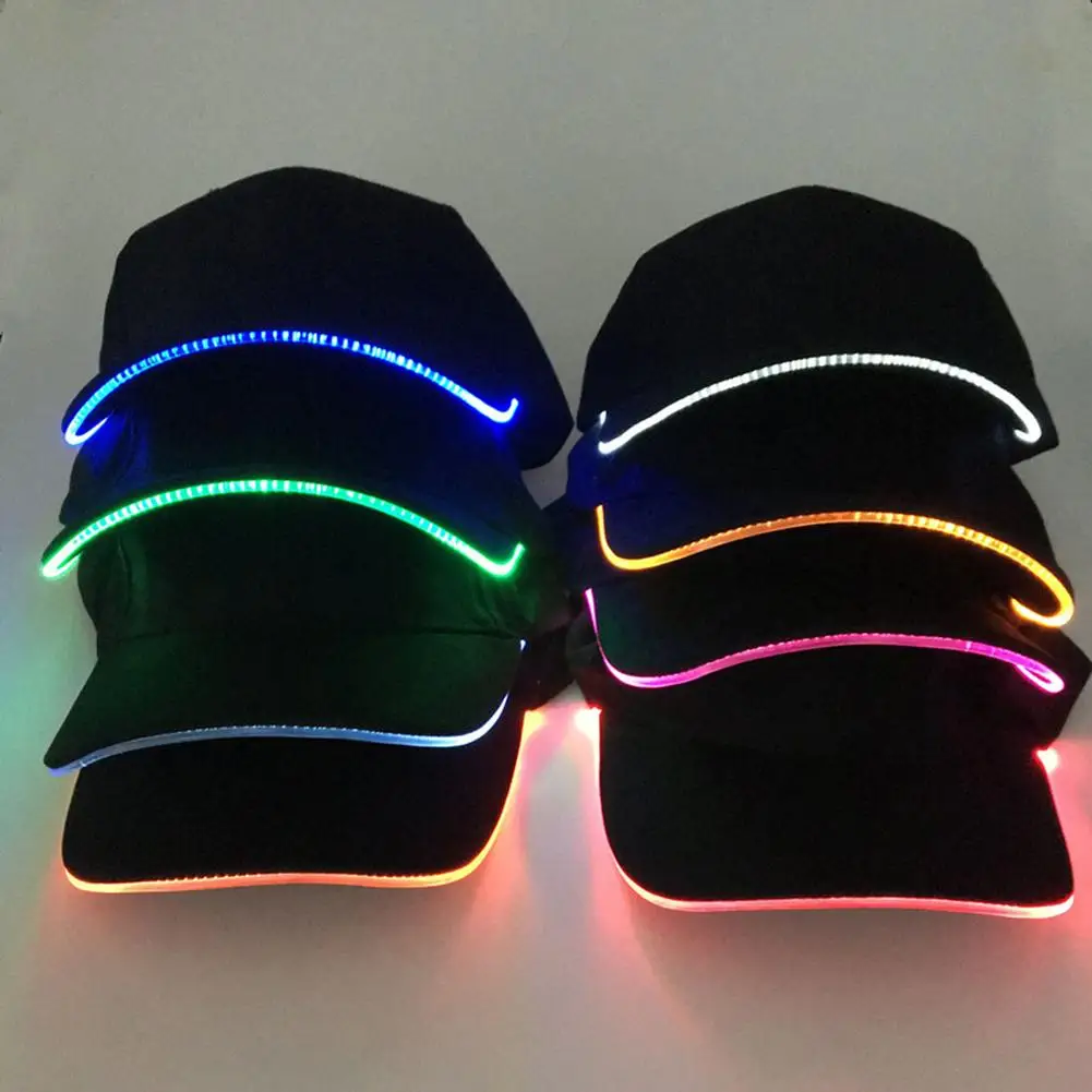 Adjustable LED Light Up Baseball Caps Glowing Hats Party supplies Perfect for Party Hip-hop Running and More
