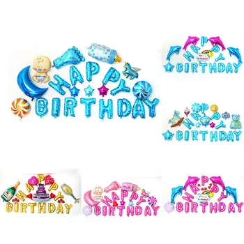 

Birthday Party Balloon Stars Cakes Shaped Colorful Balloons Decoration for Kid Birthday Parties TB Sale