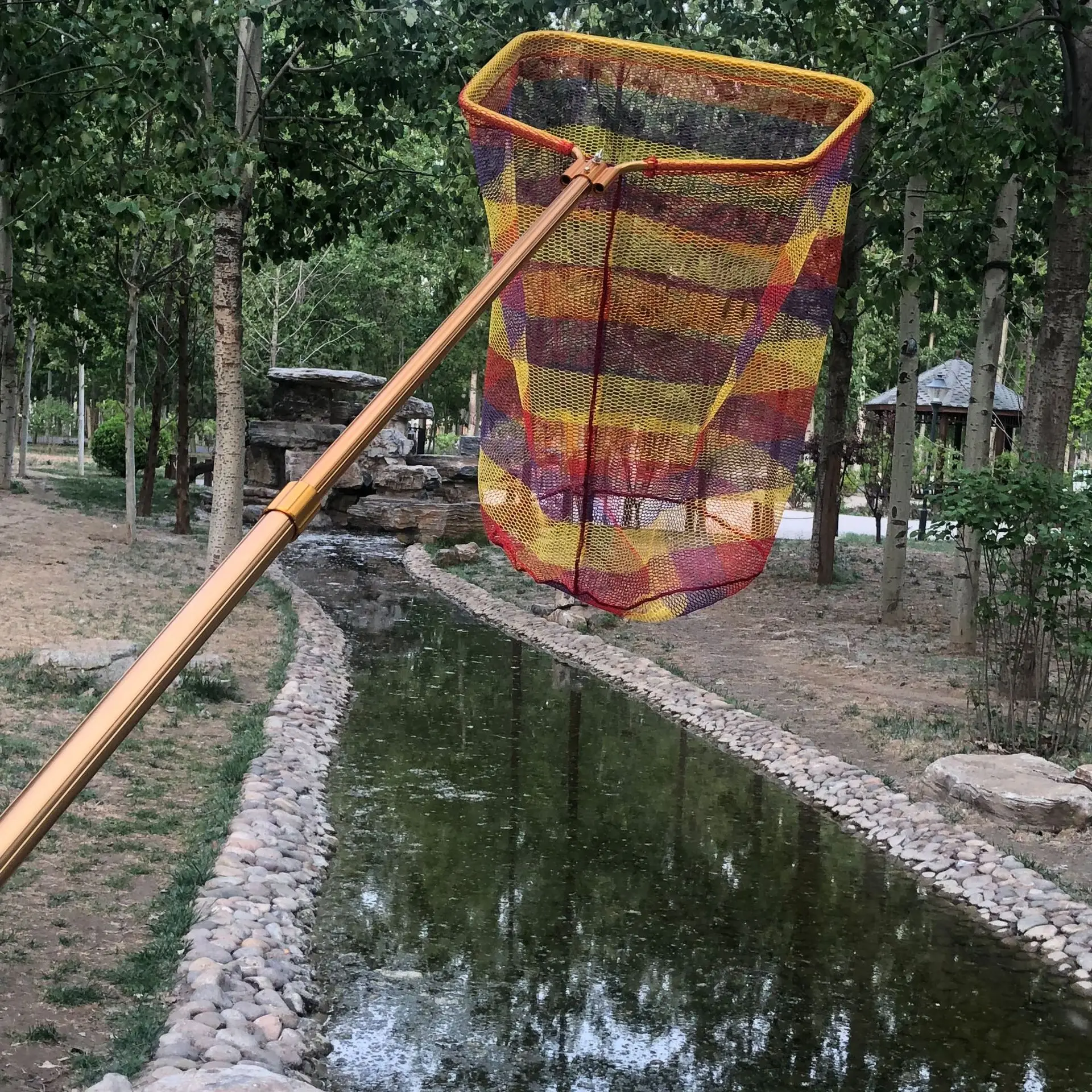 

Big Things Dip Net Black Carp Sturgeon Only Dip Net Aluminium Alloy Retractable Fishing Gear