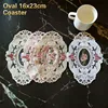 European Oval Lace Embroidered Coaster Bedroom Study Kitchen Cup Table Mat Food Fruit Plate Cover Cloth Christmas Decoration ► Photo 1/4