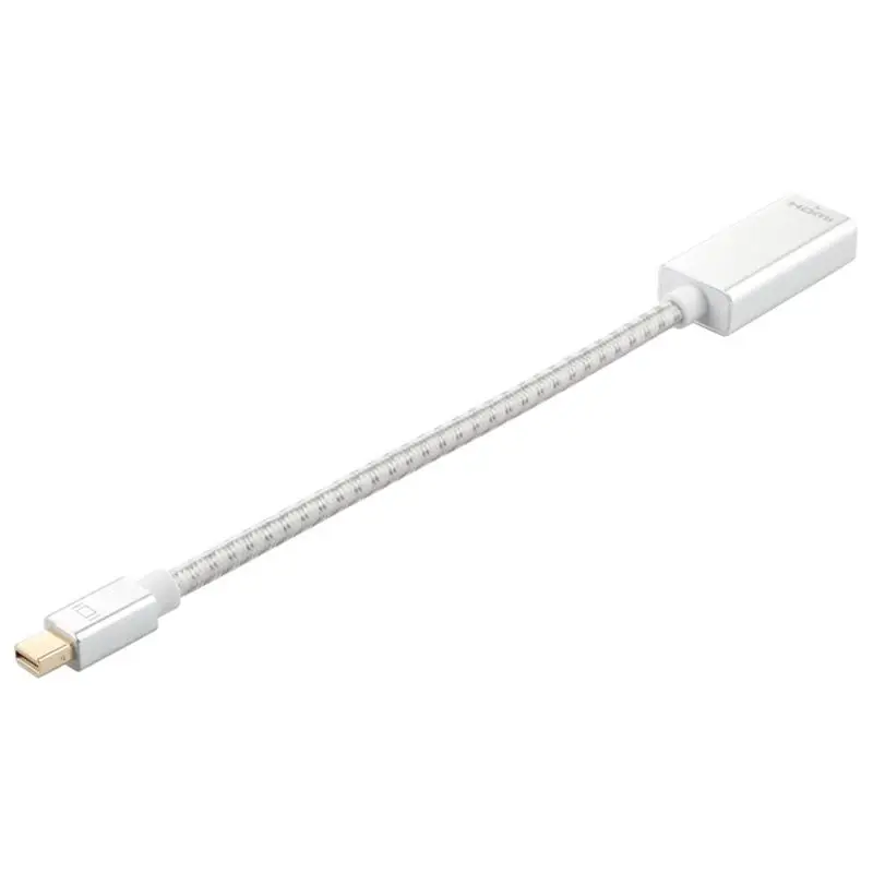 Адаптер Mini DisplayPort-HDMI [Super Slim, алюминиевый корпус, адаптер Thunderbolt-HDMI серебристо-белый