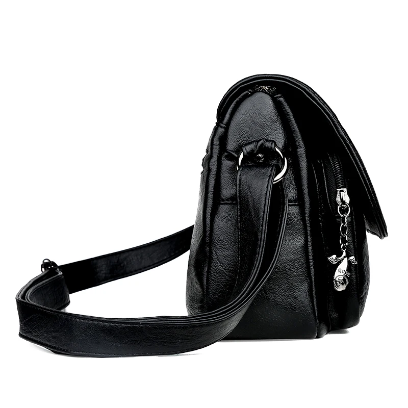 Brand Designer Ladies Messenger Bag Messenger Bag Soft PU Leather Shoulder Bag High Quality Fashion Ladies Bag Handbag