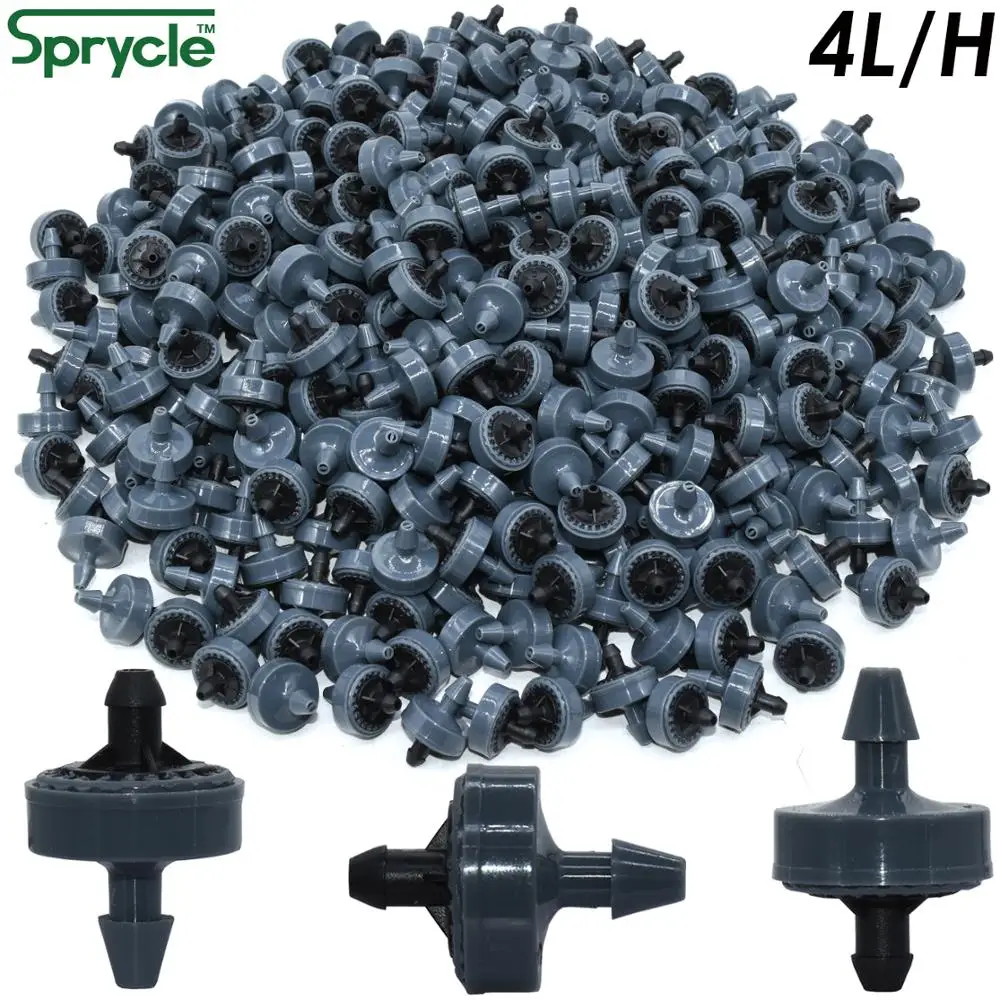 

SPRYCLE 20PCS 2L 4L 8L Steady Flow Pressure Compensating Dripper Emitter Shunt Irrigation Dripper Garden Drip System Greenhouse