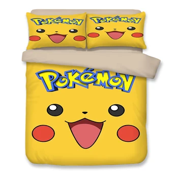 

New Good quality Cute Cartoon Yellow expression Comic 3D bed linen Duvet Covers Pillowcases bed set comforter bedding sets