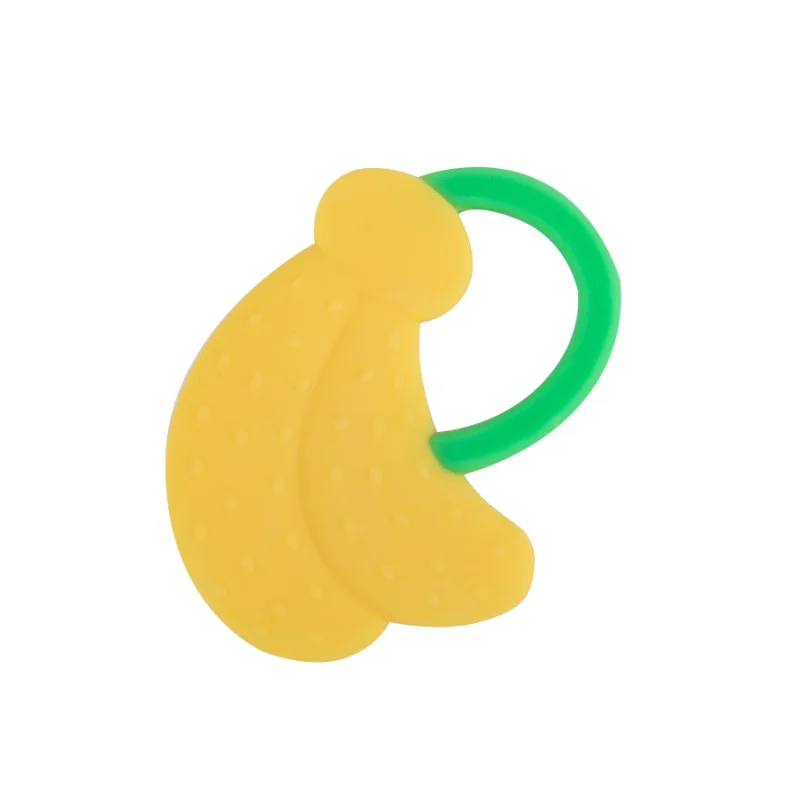 Baby Teethers Food Grade Silicone DIY Cartoon Fruit Baby Ring Necklace Teether Safe Cute Soft Infant Toddler Chew Teething Toys