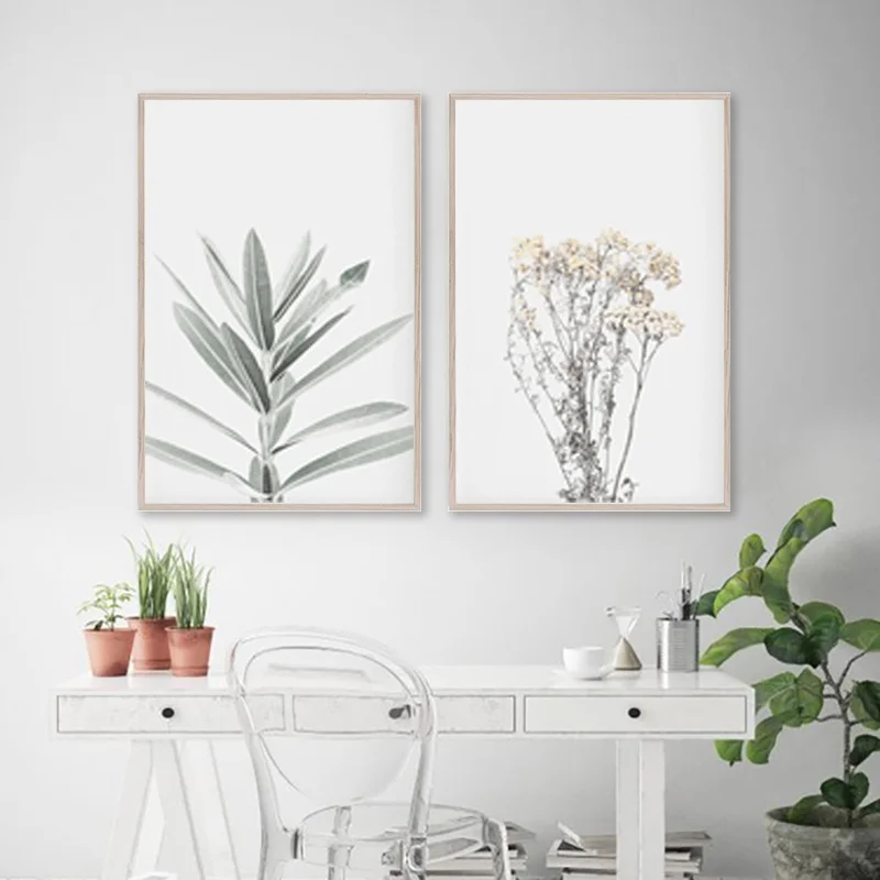 Plant Canvas Poster Leaf Botanical Art Print Minimalist Painting Nordic  Style Picture Modern Living Room Decoration AliExpress