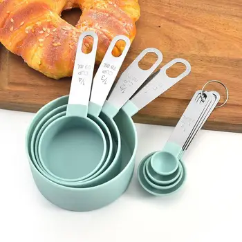 

4Pcs Stainless Steel PP Measuring Cups Spoons Kitchen Baking Cooking Tools Set Kitchen Supplies