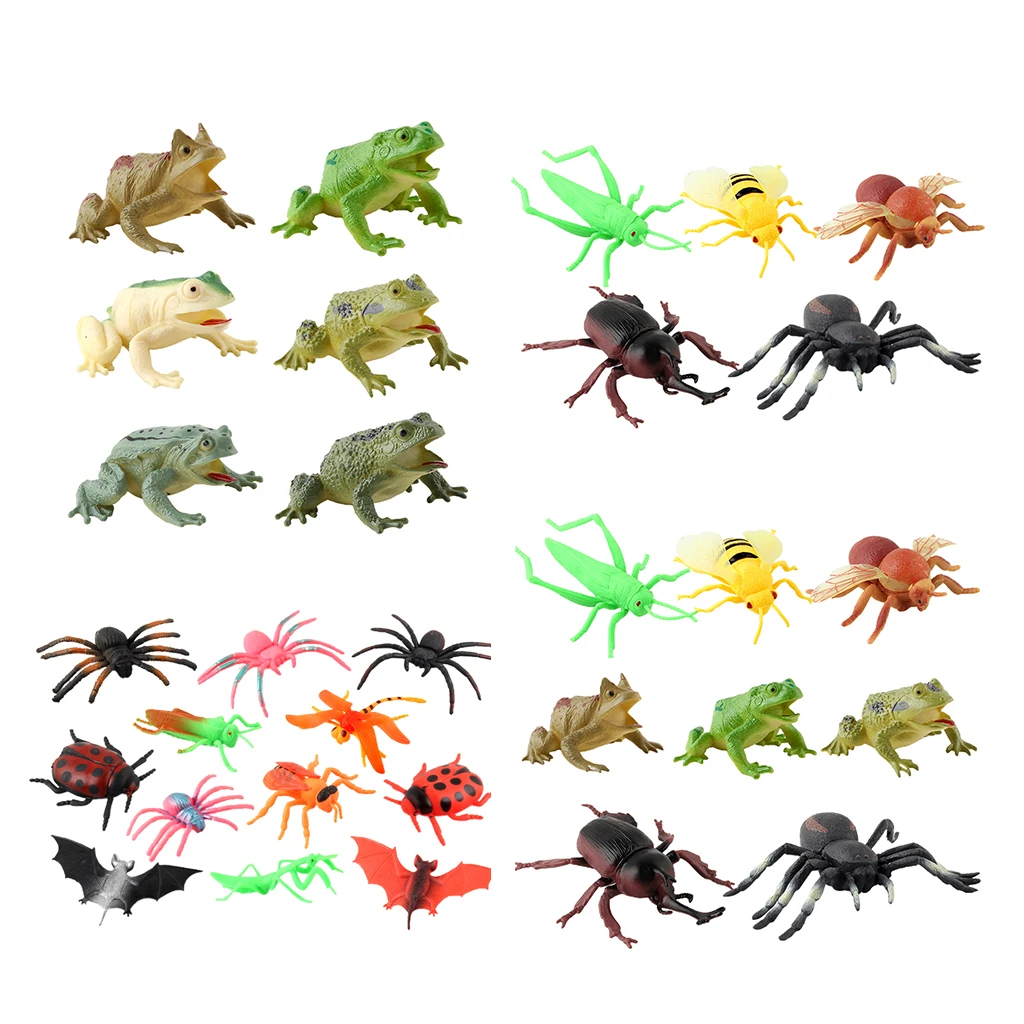 Bug Toys Figurines 5/6/8/12PCS Insect Toys Figures for Kids Toddlers Educational Bee Beetle  Spider Ladybug Plastic Model