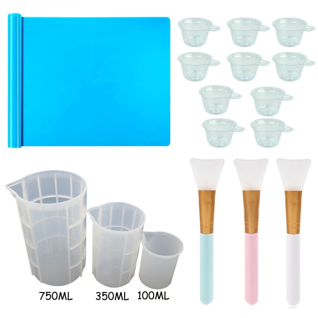 Disposable Measuring Cups Epoxy Resin  Silicone Measuring Cups Resin -  100ml Crystal - Aliexpress