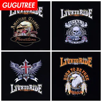 

GUGUTREE embroidery big bird letter patch animal cartoon patches badges applique patches for clothing FD-183