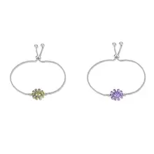 1 шт простой циркониевый браслет, модный браслет, украшение на запястье, ручная цепочка, подарок на день рождения для женщин, друзей, фиолетовый