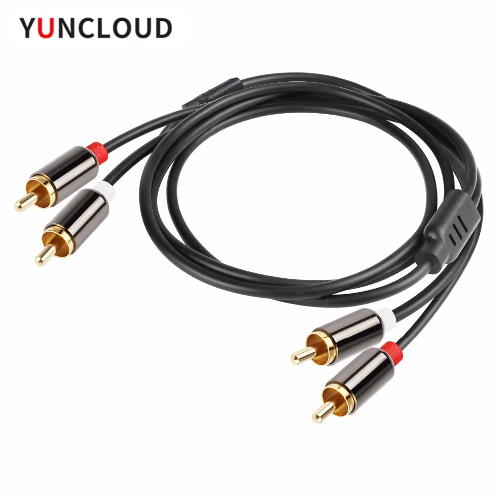Аудиокабель YUNCLOUD с разъемом 3 5 на 2 RCA кабель мм стандарта Кабель Aux для ТВ ПК