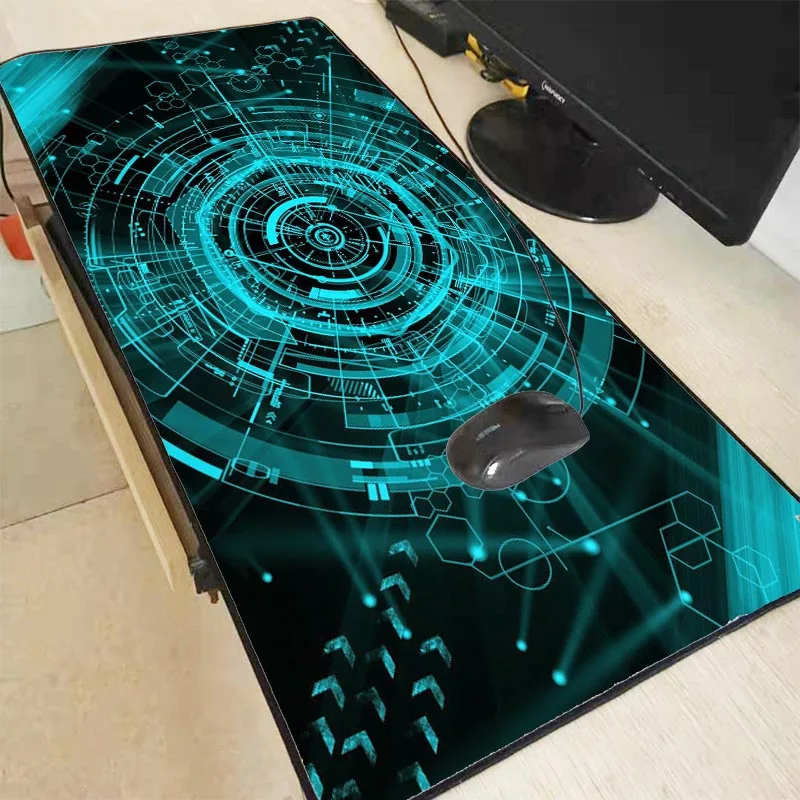MRGBEST синяя текстура фона аниме игровой коврик для мыши RGB светодиодный красочный