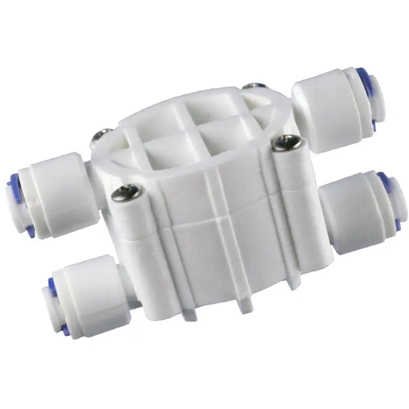 

1/4" OD Tube 4 Way Valve Auto Shut Off Pressure Regulator Aquarium Water Purifier Reverse Osmosis Machine Water Filter Parts