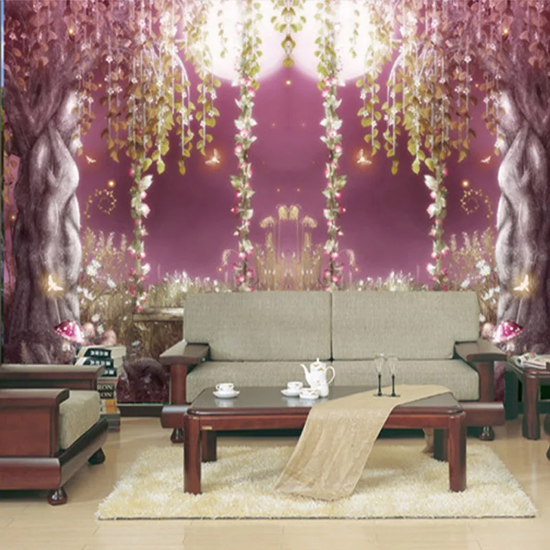 European-Style-Fairy-Tale-Forest-Romantic-Moonlight-3D-Mural-Wallpaper-Living-Room-TV-Sofa-Background-Wall (1)