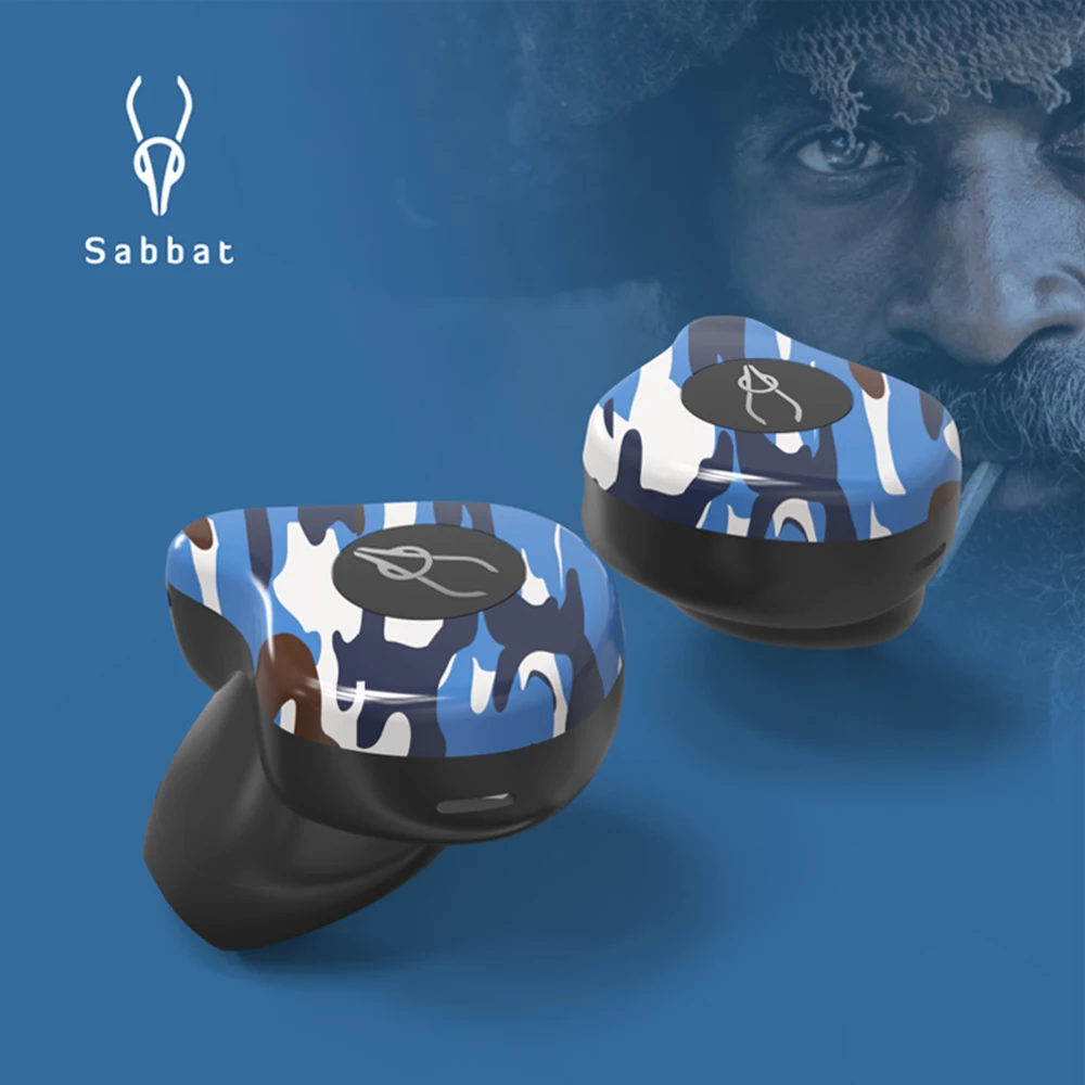 Sabbat X12 Ultra Bluetooth 5,0 TWS наушники настоящие беспроводные наушники стерео Спортивная гарнитура CVC8.0 шумоподавление с двойной микрофон - Цвет: Синий