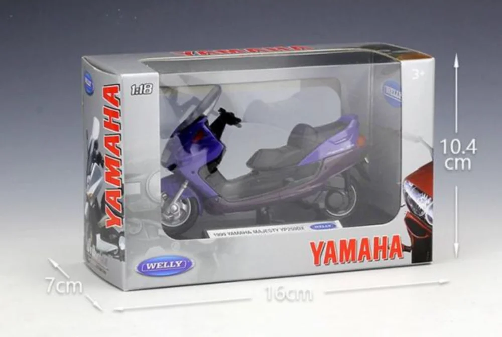 Welly 1/18 1:18 Масштаб YAMAHA MAJESTY YP250DX мотоциклы литье под давлением дисплей модели подарок на день рождения игрушка для мальчиков Дети