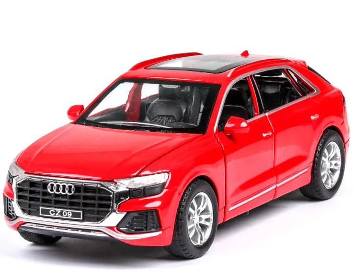 

1:32 Audi Q8 Car Model with Sound and Light Pull Back Alloy Toy Boy Collection Car Model Children's Toy Gift Free Shipping