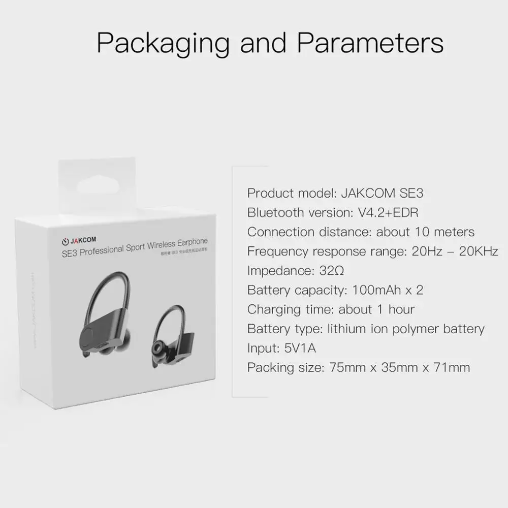 JAKCOM SE3 Sport Wireless Earphone better than hoesje galaxy buds plus syllable riverdale head set gamer headphone stand