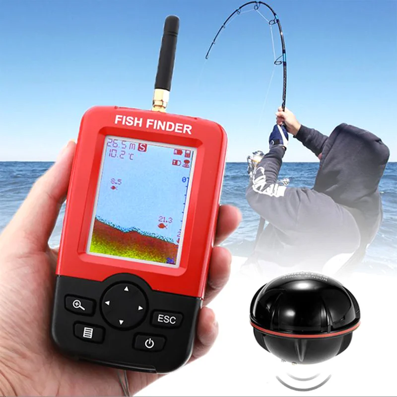 100M Wireless Fish Finder Portable Sonar Finders Fishing Lure Echo Sounder Lake Sea | Спорт и развлечения