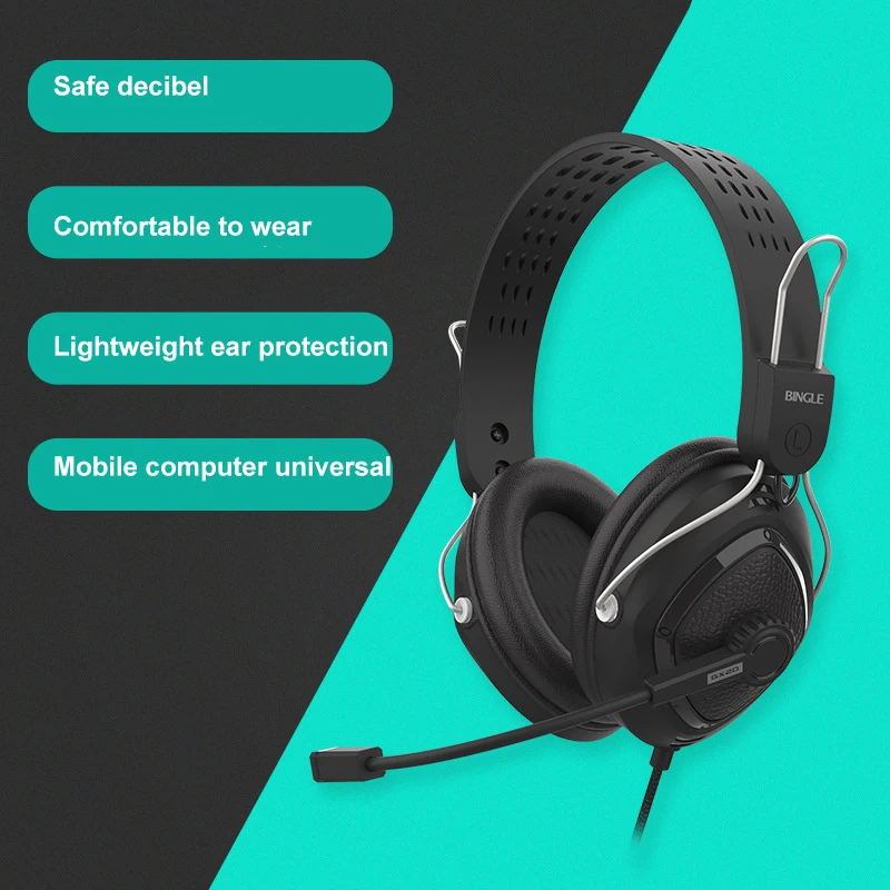 Kids Headphone Wired 85db Safe Volume Headset with Microphone for Boys Girls Birthday Gifts Lerning Gaming Earphone