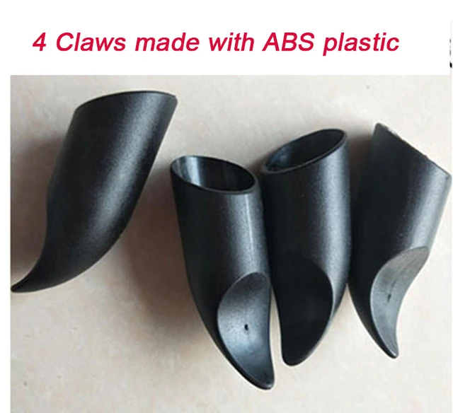 4/8 Hand Claw ABS Plastic Garden Rubber Gloves Gardening Digging Planting Durable Waterproof Work Glove Outdoor Black