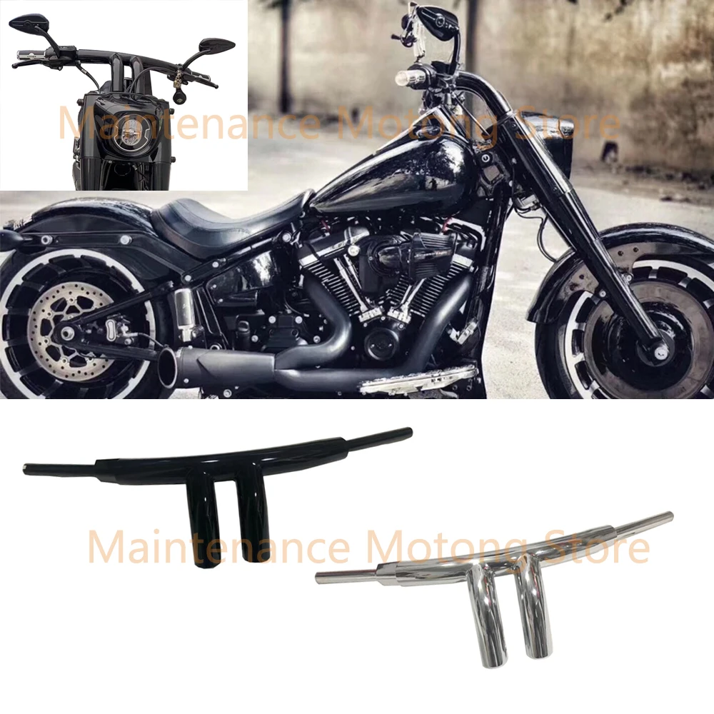 Manubrio Moto 2 "T Bar Per Harley Softtail Fat Boy Classic Deluxe Dyna Breakout
