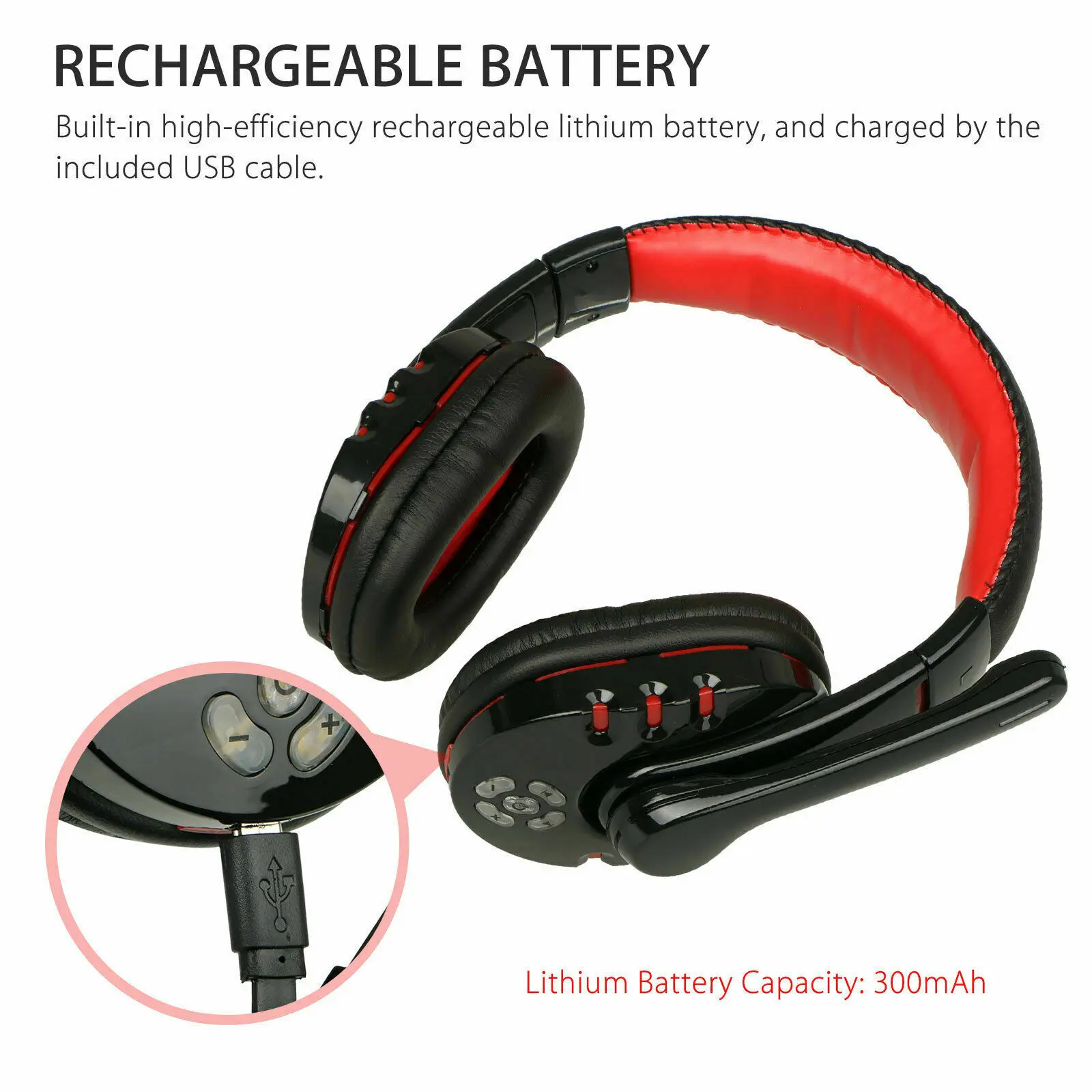 Foldable Wireless Bluetooth On Ear Headphones LED Glowing Headset Earphone MIC Gaming Headphone