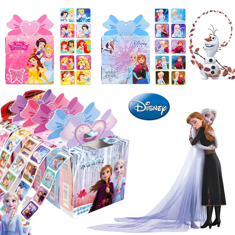 

200 Sheets In a Box Frozen 2 Elsa Anna Stickers Snow White Princess Sofia Kids Removable Diary Notebook Decor Labels Stickers