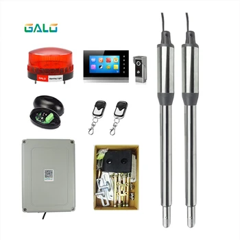 

Wireless swing gate opener motor AC Engine system kit with Wired Video Intercom System Access control open gate