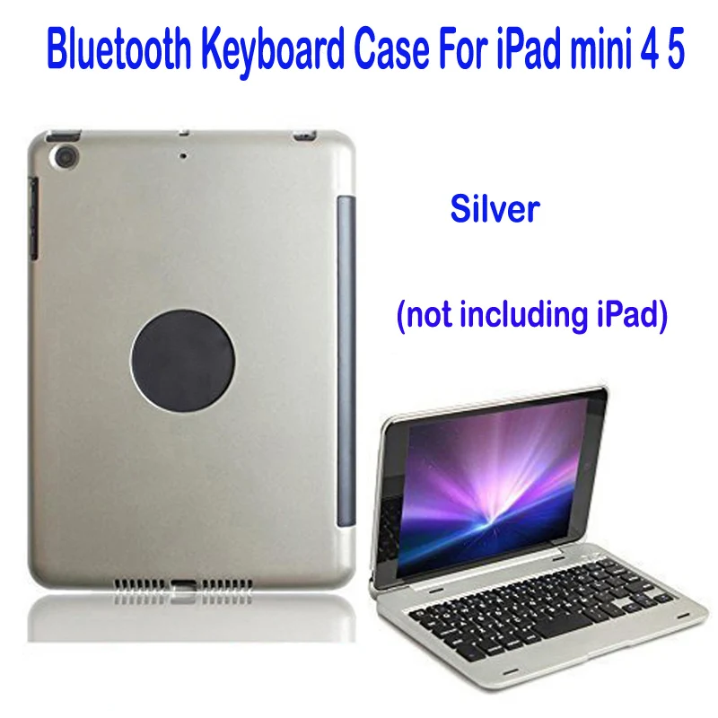 For Mini 4 5 Silver Клавиатура чехол для iPad Mini 1 2 3 4 5 Bluetooth клавиатура обложка чехол для iPad air 1/air 2/pro 9,7 / iPad 9,7 чехол - Цвет: For Mini 4 5 Silver