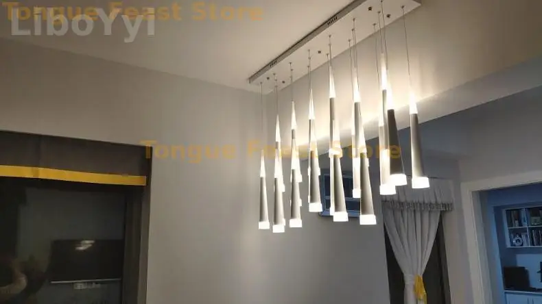 Modern Design Gold Black Minimalist Luster LED Chandelier for Bedroom Dining Living Room Loft Restaurant Cafe Interior Home Deco