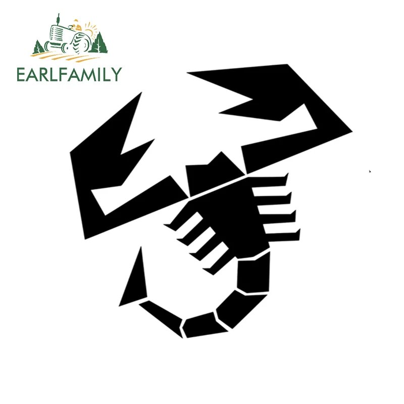 Earlfamily 13Cm X 11.8Cm Kit Abarth Pegatinas Scorpion Stickers Vinilo Lamina Pack Aufkleber Vinile Adesivo Riflettente Impermeabile