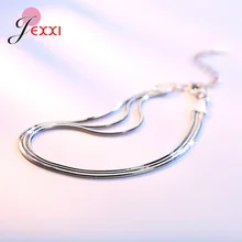 Модный браслет для мужчин и женщин, креативный многослойный Змеиный браслет на цепочке, 925 пробы серебряный браслет, высокое качество, ювелирное изделие