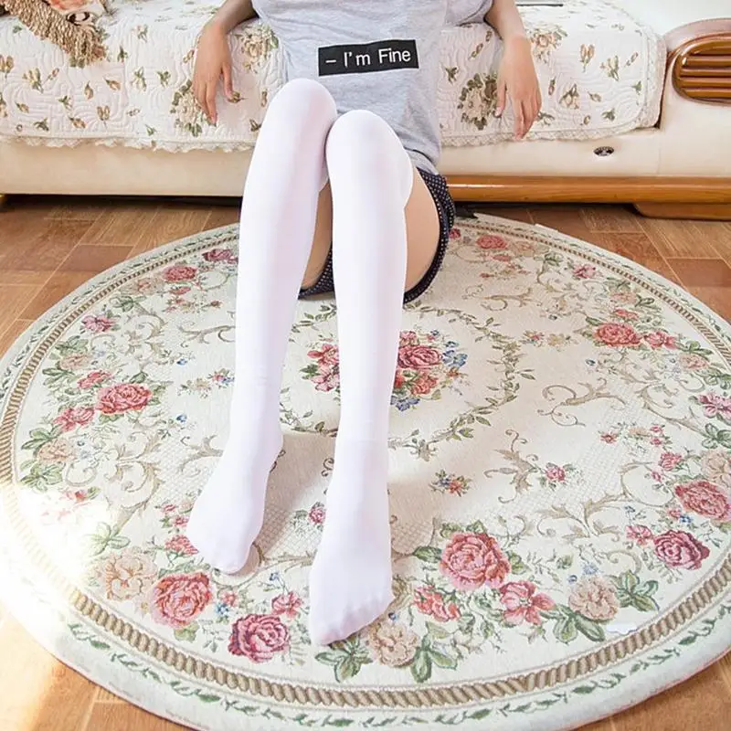 1 пара женские носки чулки теплые Гольфы выше колена длинные Нескользящие