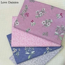 Хлопок пасторальный Синий Розовый дикий маленький белый цветок цветочные ткани DIY для детей постельные принадлежности Одежда платье Домашний Декор Ремесло покрытие