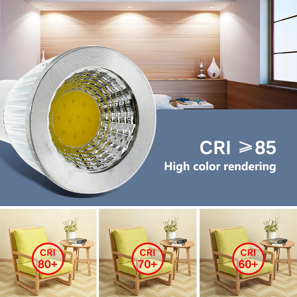 Светодиодный прожектор E27 GU10 GU5.3 AC85 265V/MR16 12V Высокая яркость COB 5 Вт белый/теплый