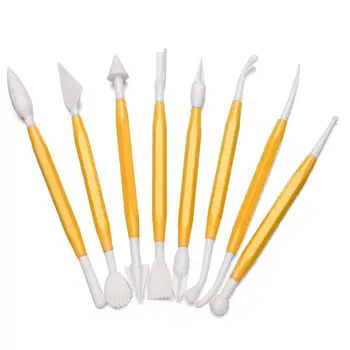 

Kitchen Baking Tools 3 Color Decorating DIY Flower Sculpture Group Shaped Knife Engraving 8pcs/set Fondant Cake Pastry Modelling