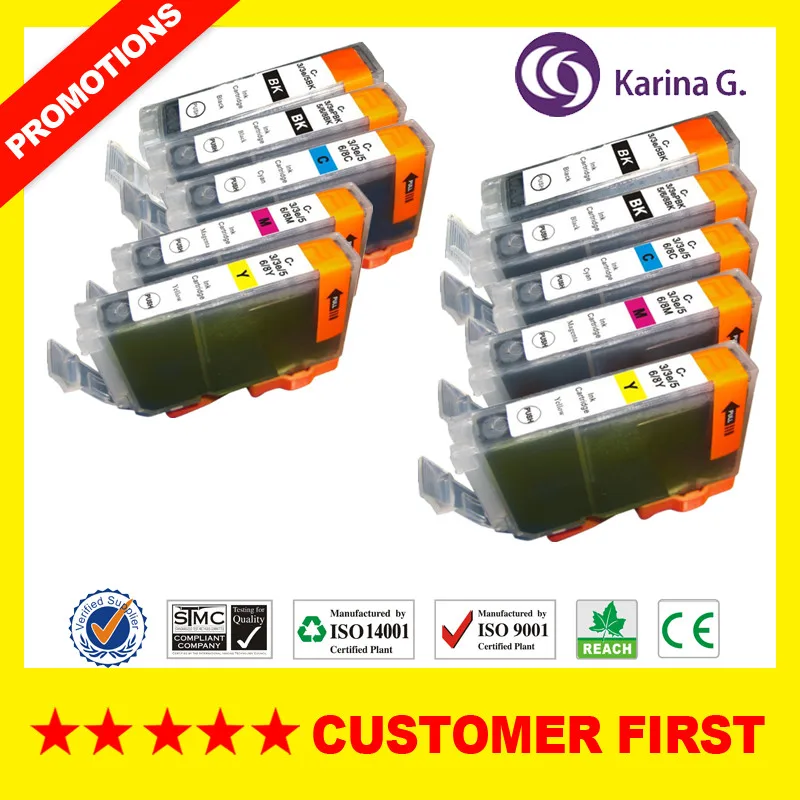 2 Sets ( 10PCS ) Для BCI3 BCI6 совместимый чернильный картридж подходит для линз CANON BJC-3000/6000/6100/6200/6200 S/6500 PIXMA iP3000 и т. д. без чипа - Цвет: 2 Sets ( 10PCS )