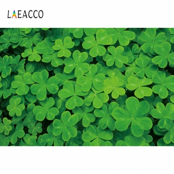 

Laeacco Green Leaves Clover Wall Photo Background Room Decor Baby Child Portrait Vinyl Photocall Photography Backdrop Studio