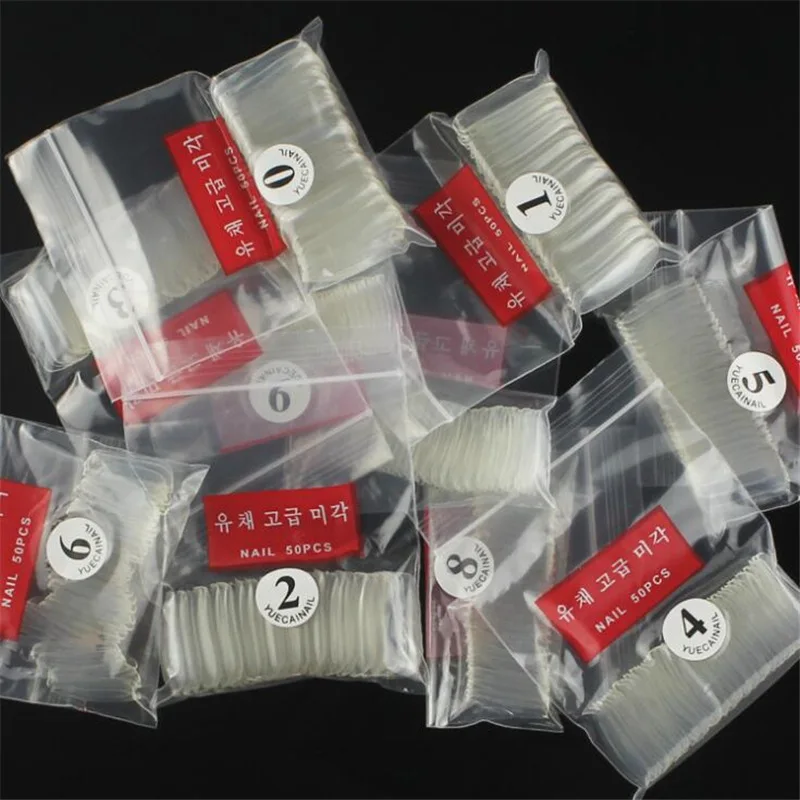 

2020 500pcs Fake Nail Tips Clear Natural Nails Tips Full Cover False Acrylic Nails Ballerina Nails Press on Nails Free Delivery