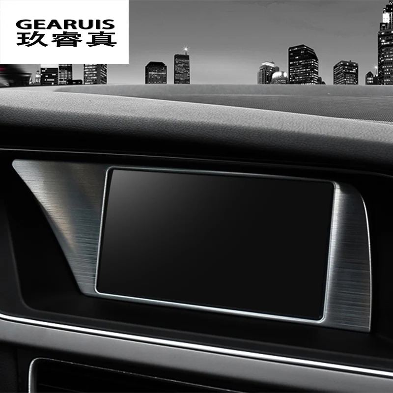 Car Styling Center Control Navigation Screen Protection covers Stickers Trim Panel For Audi A4 B8 A5 Interior Auto Accessories Car Styling Center Control Navigation Screen Protection covers Stickers Trim Panel For Audi A4 B8 A5 Interior Auto Accessories