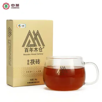 

Golden Flower Fu Brick Tea Dark Tea Hunan Anhua Jinhua Fu Zhuan Tea 380g K12-6