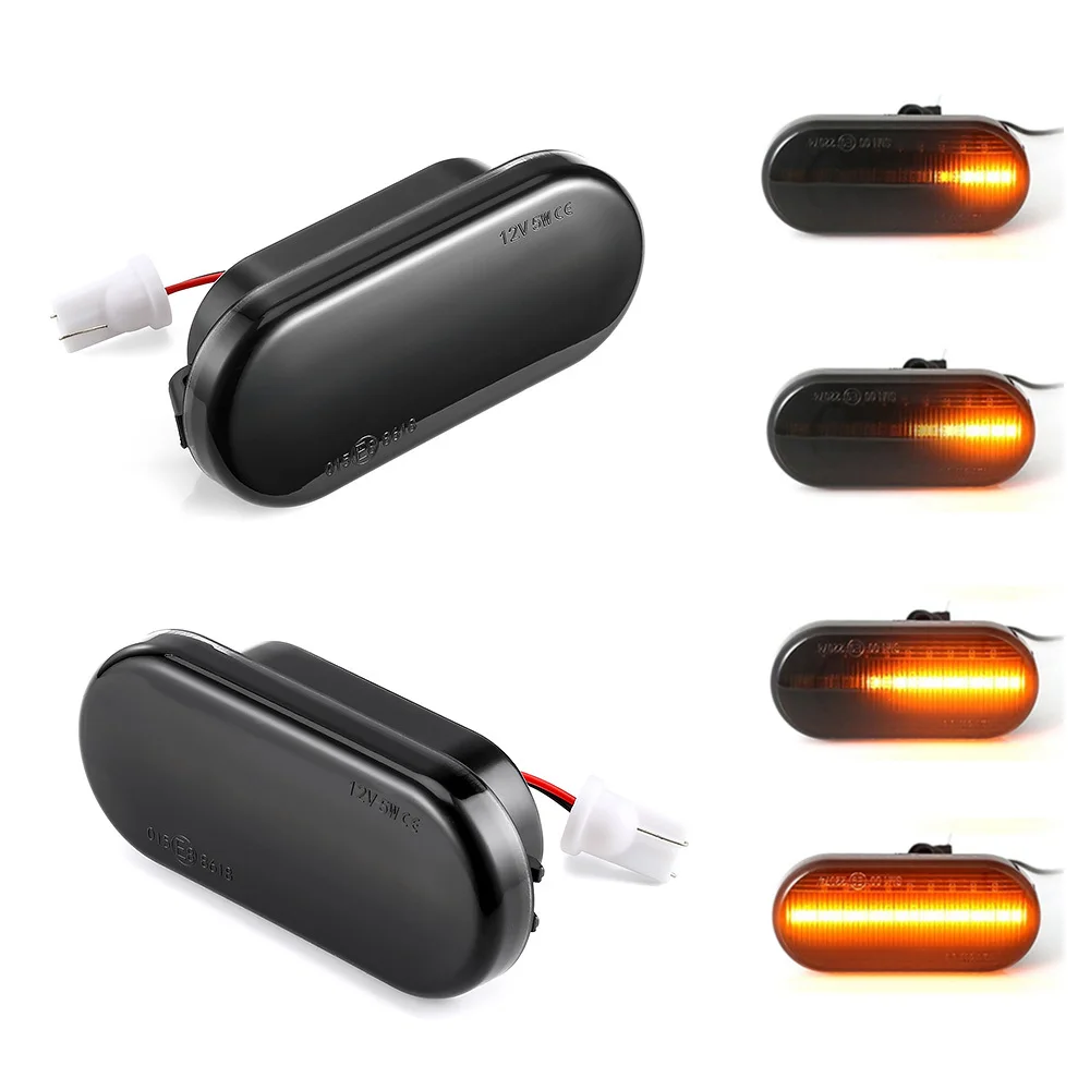 

2pieces Led Dynamic Side Marker Turn Signal Light For Volkswagen VW Bora Golf 3 4 Passat 3BG Polo SB6 SEAT Ibiza Leon Skoda Ford