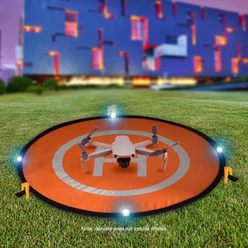 

75cm Night Flight Light Round Landing Pad Drone Outdoor Double Sided Waterproof Luminous Mode ABS Foldable For DJI Mavic Air 2