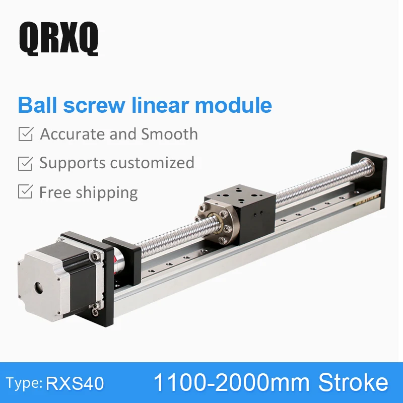 1100 - 2000mm C7 DC Linear Actuator Motor Ballscrew Motion Stage Actuator Guide Rail For 3D Printer Robotic Arm Kit