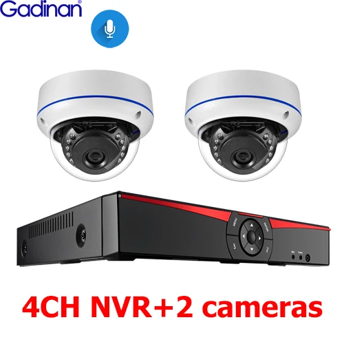 exterior security cameras Gadinan 8CH 5MP POE NVR Security Camera System Kit Audio Record 3MP IP Camera IR Dome Outdoor Waterproof CCTV Surveillance Set security camera system Surveillance Items