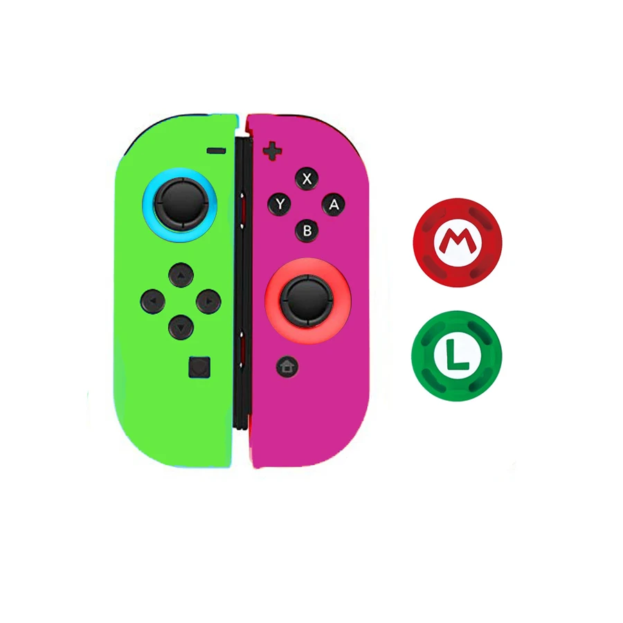 Green Pink Мягкий силиконовый защитный чехол для nintendo Switch 4 в 1+ 2 аналоговые колпачки для nintendo Switch аксессуары для nintendo switch Joy-Con - Цвет: Green Pink