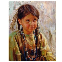 Фото на заказ аксессуары для кристаллической мозаики личный портрет Свадебная картина DIY семейная Алмазная мозаика индийская девочка дети L816